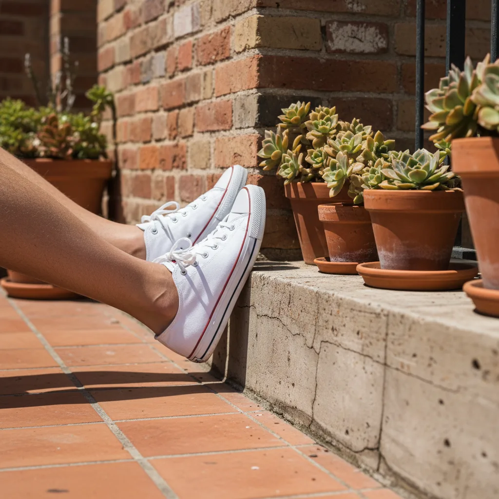 Sneaker en toile pour journées chaudes